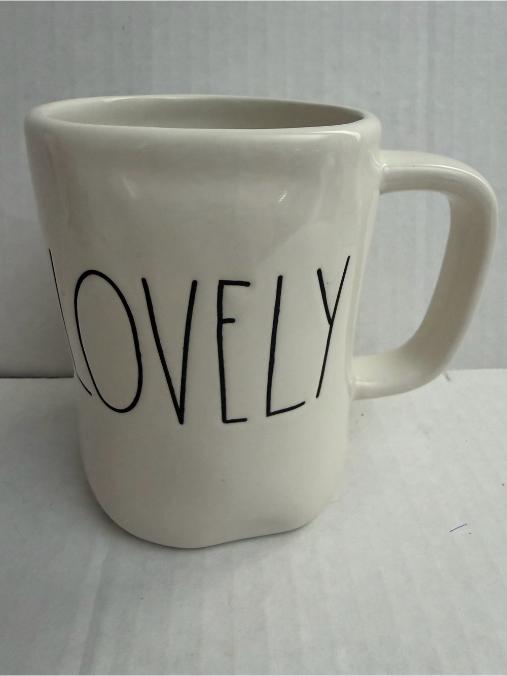 Rae Dunn Artisan Collection White 'LOVELY' Ceramic Mug